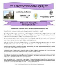 5th Sunday in Ordinary Time